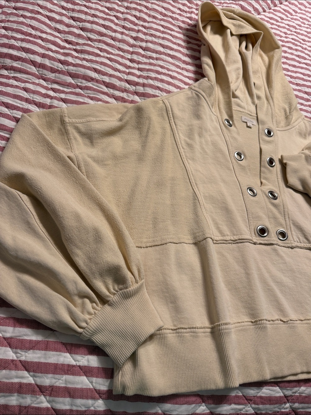BNWT PILCRO COTTON GROMMET HOODED SWEATSHIRT - Picture 7 of 11